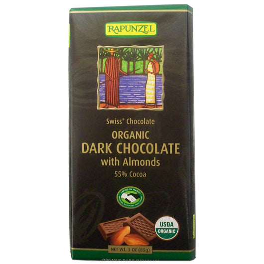 Dark Chocolate w/Almonds, Org