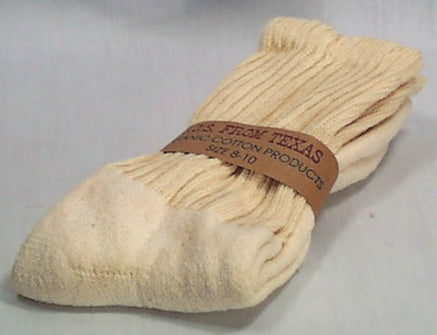 Crew Socks, Organic, Natural 8-10