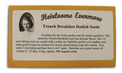 French Breakfast Radish Seeds, Org