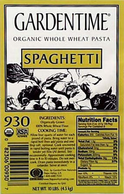 Spaghetti, Whole Wheat, Organic