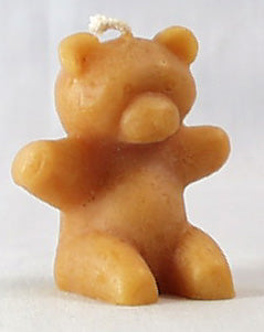 Candle - Sitting Teddy Beeswax 2.6