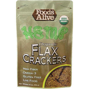 Hemp Flax Crackers, Organic