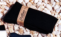 Crew Socks, Black, Organic 9-11