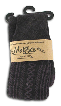 Plum Textured Tights, 6-12 months