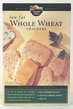 Whole Wheat Crackers, Org - Low Fat