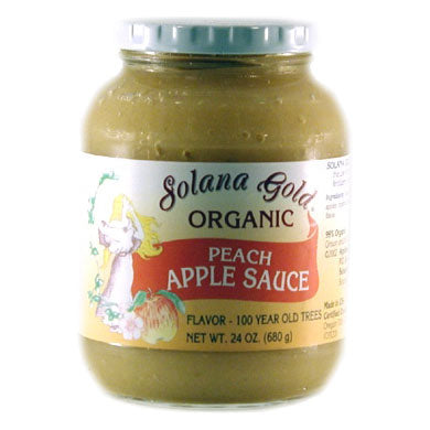 Peach Apple Sauce, Organic-Glass