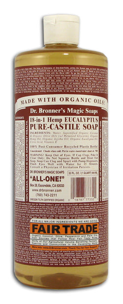 Hemp Eucalyptus Pure Castile Soap Or