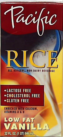 Rice Milk Vanilla, Low Fat Non-Dairy