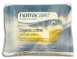 Feminine Wipes, Organic Cotton, 12 c