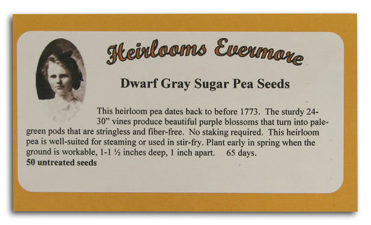 Dwarf Gray Sugar Pea Seeds