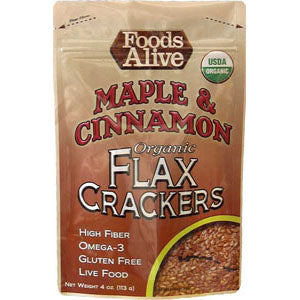Maple Cinnamon, Flax Crackers Org.