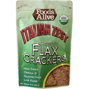 Italian Zest, Flax Crackers Organic
