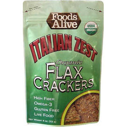 Italian Zest, Flax Crackers Organic