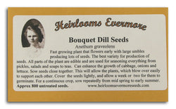 Bouquet Dill Seeds