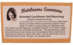 Snowball Cauliflower Self Blanching