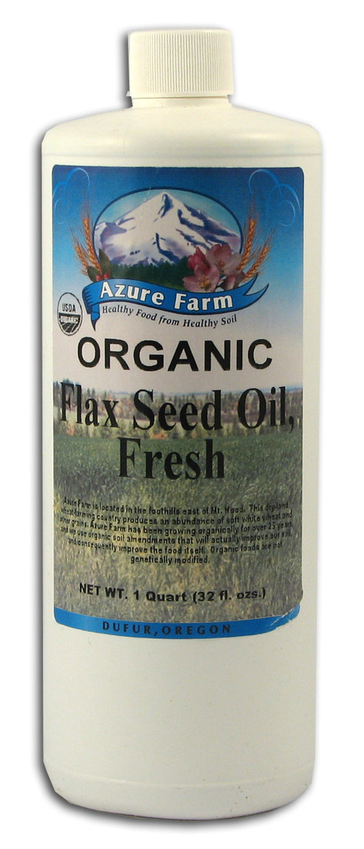 Flax Seed Oil, Fresh, Organic