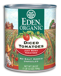 Diced Tomatoes, Just Romas, Org