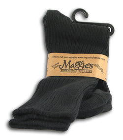 Crew Socks, Organic - Black (14-16)