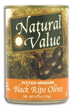 Black Olives, Pitted,Natural