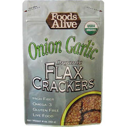 Onion Garlic, Flax Crackers Organic